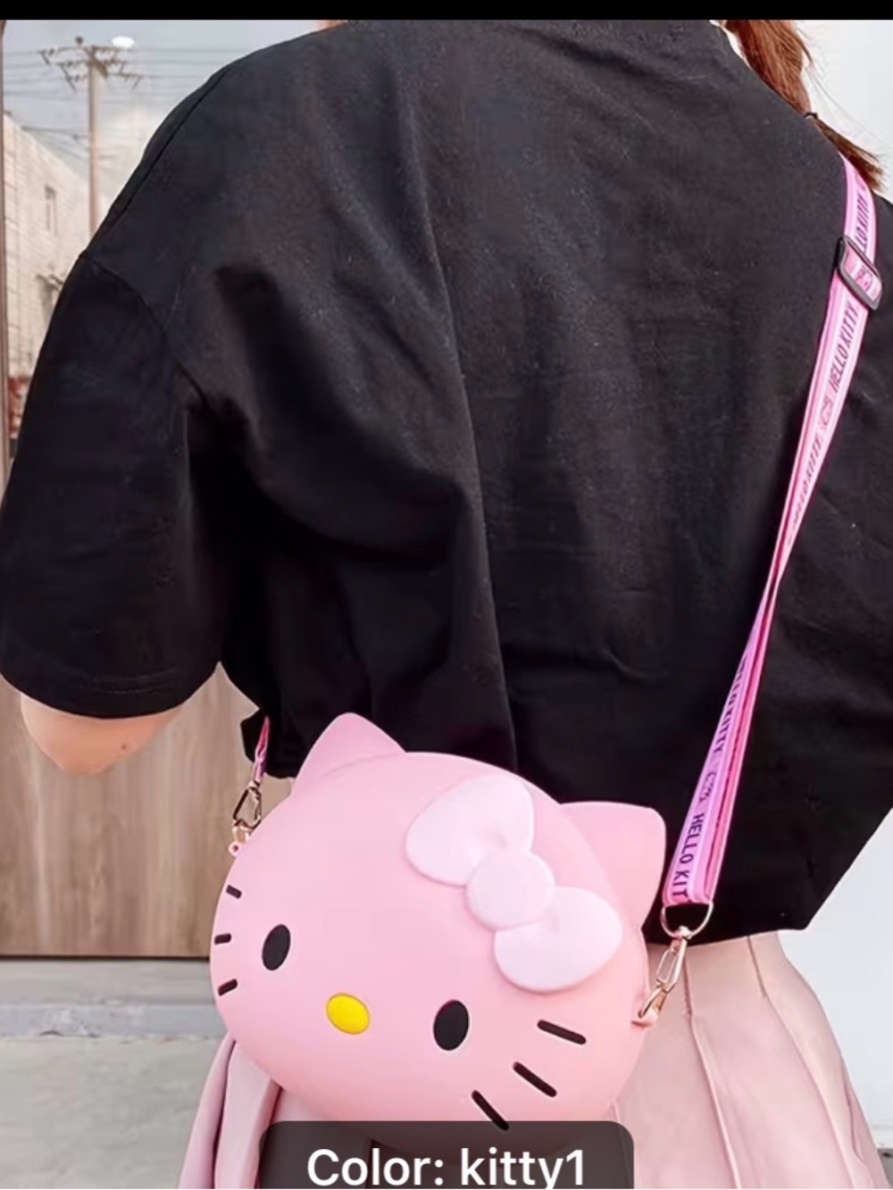Pink Kitty Crossbody Bag - Cute Cat Shoulder Purse